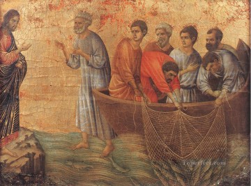  Sienese Oil Painting - Appearance on Lake Tiberias Sienese School Duccio